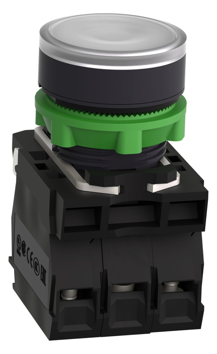 Drucktaster 1f ws rnd Ø22,5mm 1S 1Ö IP66 fl Geeignet für Beleuchtung Tastend