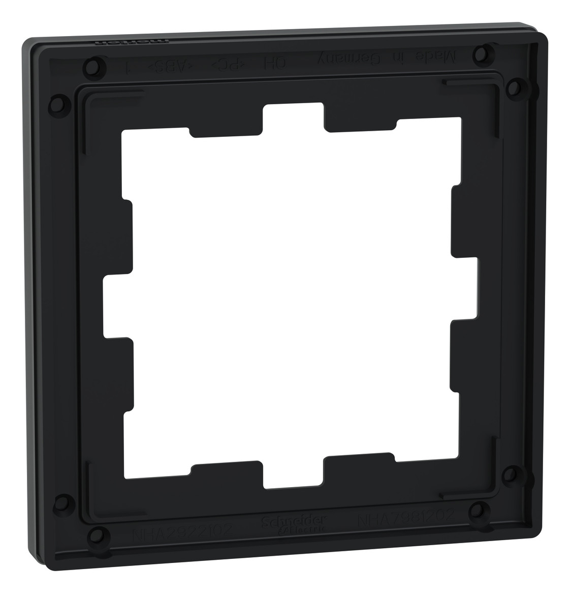 Rahmen 1f ony-sw glz D-Life Glas f.GEB-K onyxschwarz Unterputzmontage