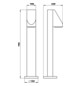 Pollerleuchte 50W GU10 ws Alu Gl_tr HV IP43