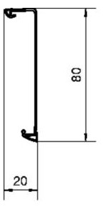 Oberteil SL-K 80mm Kst gra-sw RAL9011 gra/sw