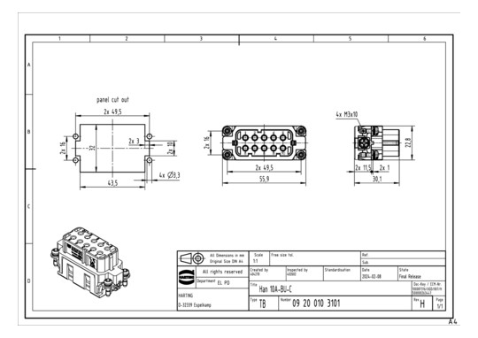 HART Crimpanschluss Han A    09200103101 