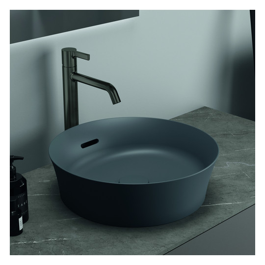 Ideal-Standard Waschtisch-Einhebelmischer Joy Ausladung 170mm, mit verlängertem Sockel, ohne Ablaufgarnitur, magnetic grey