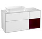 V&B Waschtisch-Unterschrank Finion 120x60,3x50,1cm, Regal rechts Peony, Glossy white lacquer