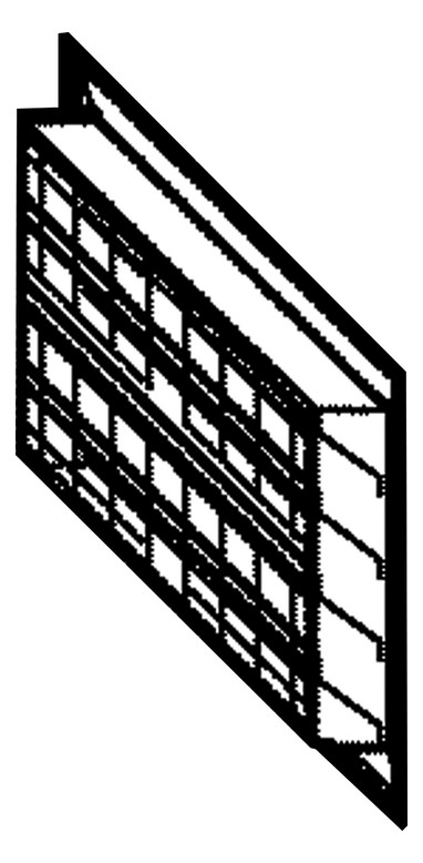 KM Wetterschutzgitter verzinkt rechteckig, Serie 96, Typ 66038