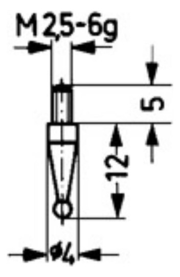 Käfer-Messeinsatz  573/18-1 - Kugel-Messeinsatz 1 mm