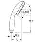 GROHE Handbrause Tempesta 100 2 Strahlarten, chrom