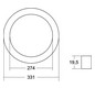 Dekorelement chr glz Alu Ø330mm