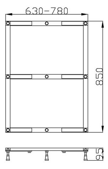 Hoesch Untergestell Muna für 150/160/170/180/190/200 x 90 cm