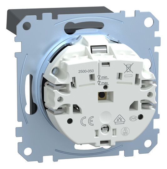 Steckdose 1f anth mt System M UP Klappd IP20