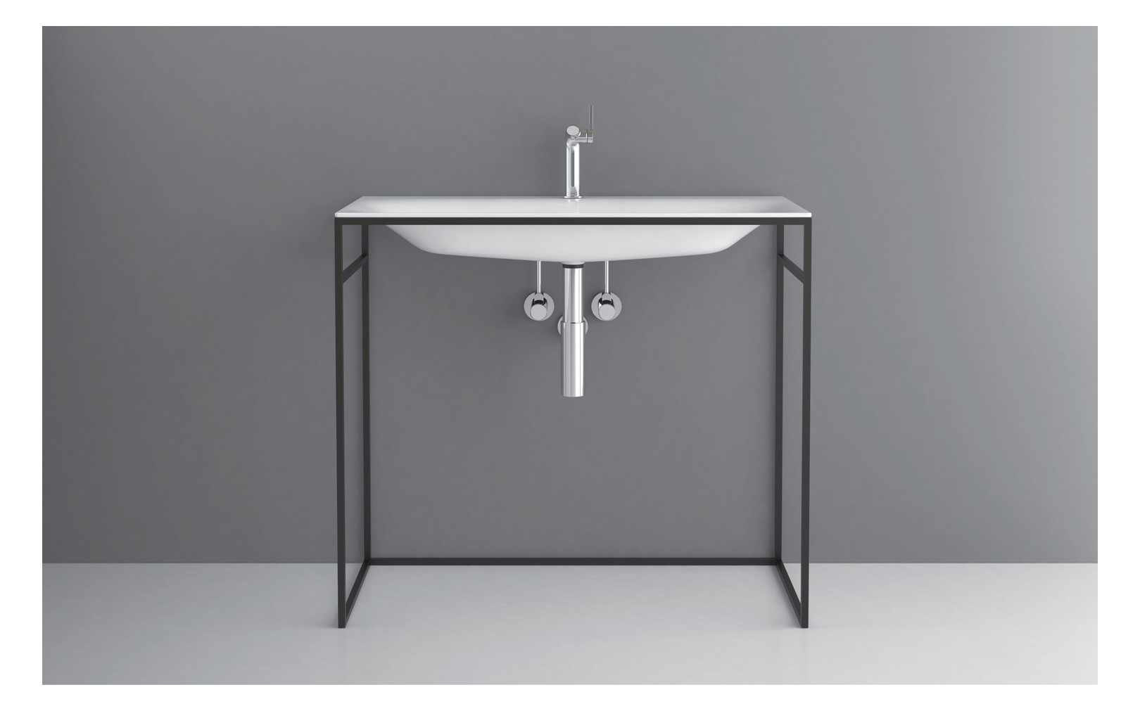 Einbau-Waschtisch BetteLux Shape A170 60x49,5cm, anthracite