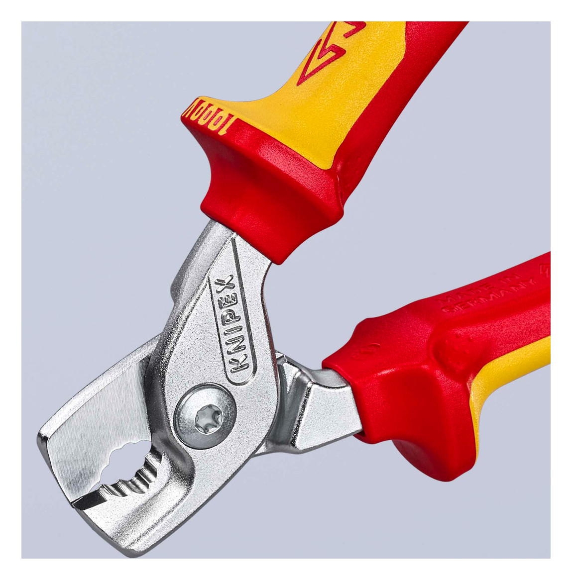 Kabelschere mech.Einhand Ø15mm 15qmm VDE L160mm isol f.mehrdrähtige Leiter Kabelschere mech.Einhand Ø15mm 15qmm VDE L160mm isol f.mehrdrähtige Leiter