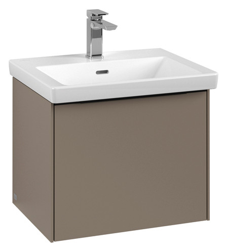 V&B Waschtisch-Unterschrank Subway 3.0 52,3x42,9x44,8cm, mit LED/Griff Volcano black, taupe