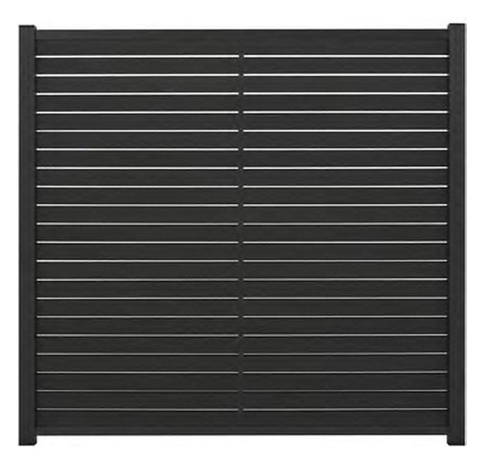 Bild HANÖ-Serie ANTHRAZIT 21 Lamellen BPC-Rho mbus-Steckzaun 20 x 75/68 x 1793 mm - n.a.-0