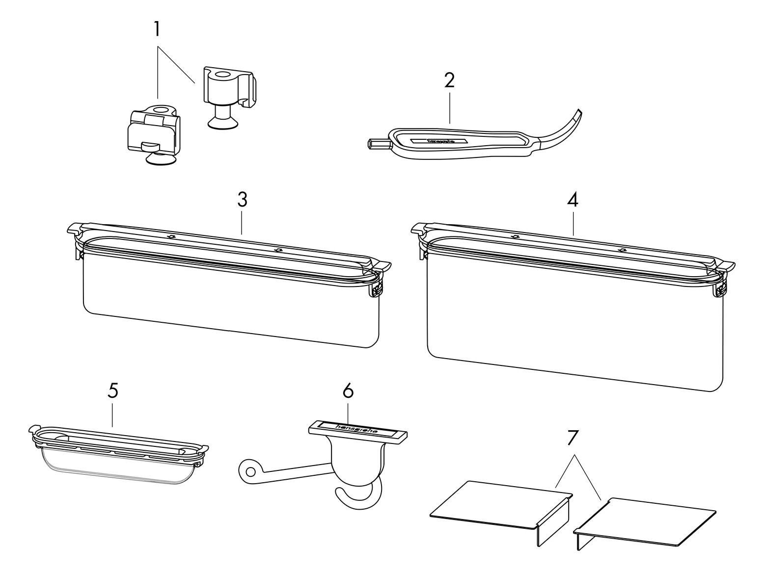 hansgrohe RainDrain Rock Duschrinne 700 mm, Fertigset, kürzbar und befliesbar