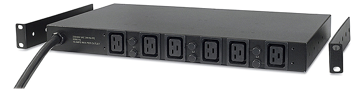 Rack-Stromverteilung 1HE 6xC19 208V Mit Sicherung Schaltbar