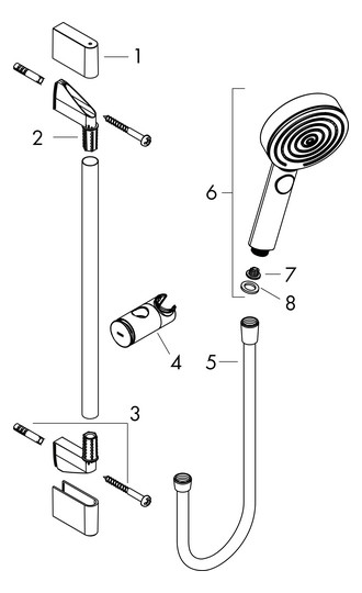 hansgrohe Brauseset Pulsify Select 105 669 mm Brausestange, chrom, Relaxation, 3jet