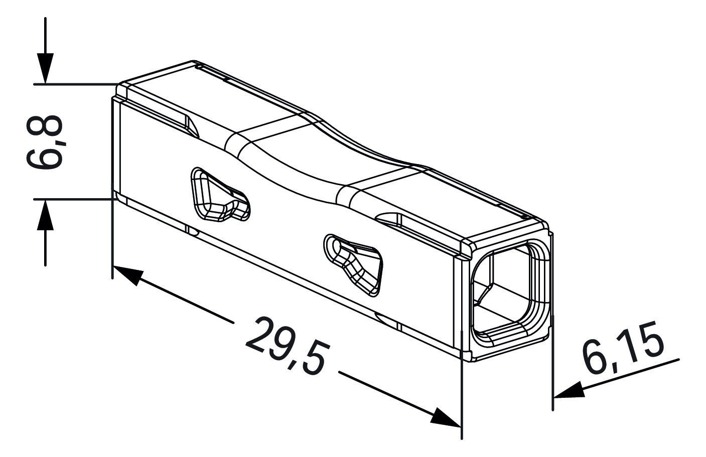 Steckklemme 2f 450V 32A 0,75-4qmm f.Massivleit farblos