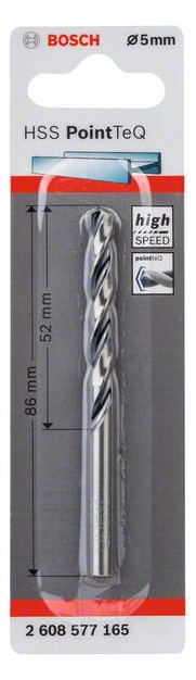 Metallbohrer Ø5mm zyl.Steckachse Edst f.Edelstahl f.Stahl