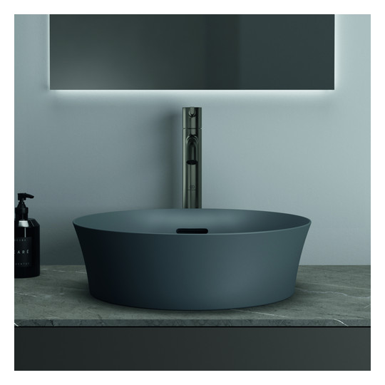 Ideal-Standard Waschtisch-Einhebelmischer Joy Ausladung 170mm, mit verlängertem Sockel, ohne Ablaufgarnitur, magnetic grey