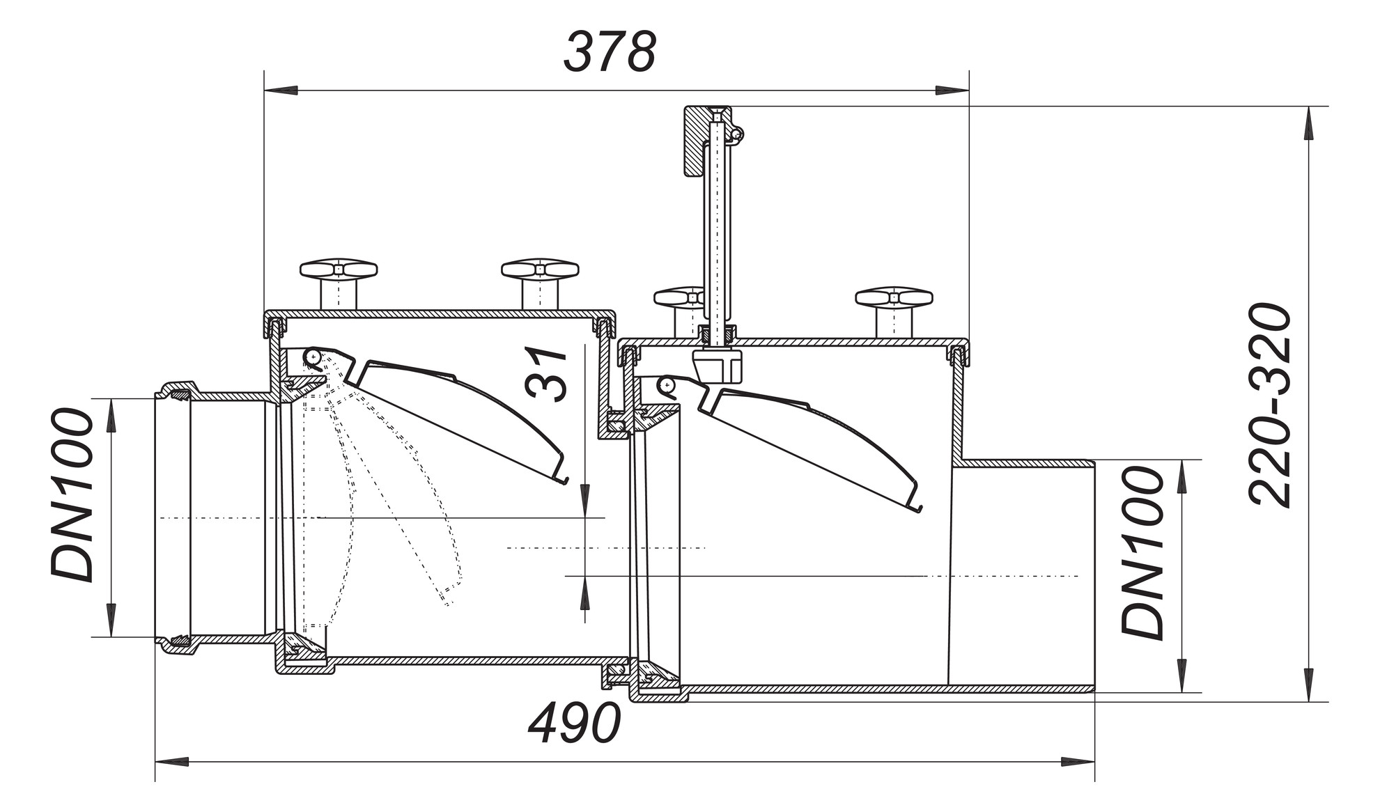 Dallmer Rückstauverschluss Stausafe RS DN 100