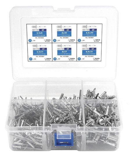 GESIPA-Blindniet-Sortiment KOMPAKT Alu/Stahl - 300-teilig