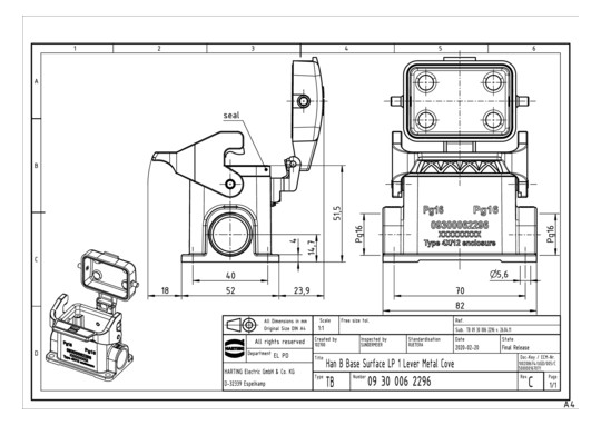 HART Sockelgehäuse           09300062296 