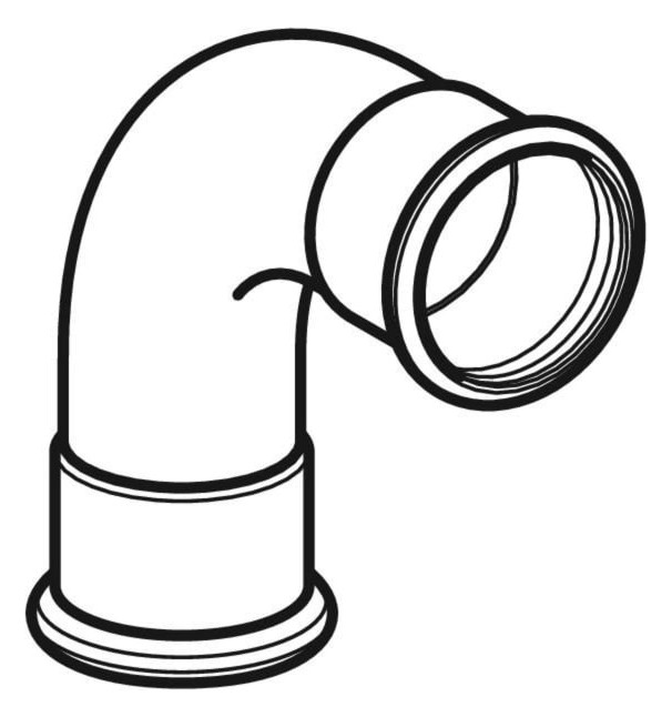 Geberit Gas-Bogen Mapress 90Grad, für Natur- und Flüssiggas, Kupfer, Ø 28 mm