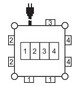 CEE-Kombi Gummi sw IP44 2x16A5p400V 5Steckd FI mit IFN 0,03 A (Standard)
