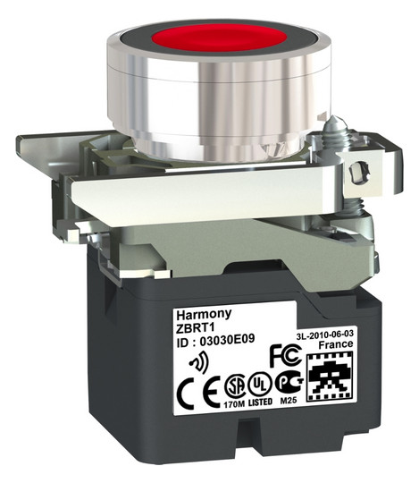 Drucktaster 1f ge rnd Ø22,5mm 1S IP30 fl Tastend