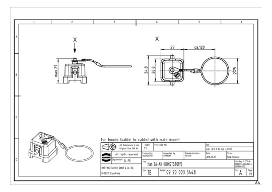 HART HAN-3A-AK (KUNSTSTOFF)  09200035448 