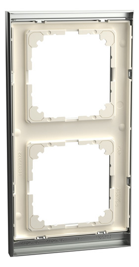 Rahmen 2f edst/alu mt M-Pure Decor Metall edelstahl/aluminium f.GEB-K
