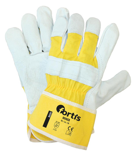 fortis-Rindnarbenlederhandschuh Miner - Gr.10