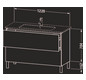 Duravit Waschtisch-Unterschrank L-Cube 122 x 48,1 cm, taupe matt, 2 Auszüge, stehend