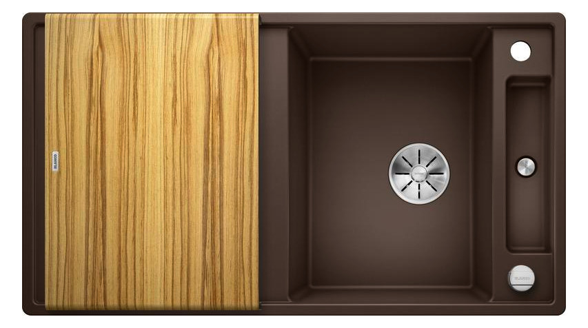 Blanco Spüle AXIA III 5 S SILGRANIT 91,5 x 51 cm, cafe, reversibel, mit Holzschneidbrett