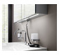 EMCO Aufputz-Lichtspiegelschrank flat 2 Classic 1400x729mm, LED-Aufsatzleuchte, 3-türig, Aluminium
