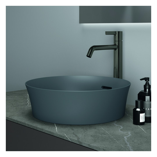 Ideal-Standard Waschtisch-Einhebelmischer Joy Ausladung 170mm, mit verlängertem Sockel, ohne Ablaufgarnitur, magnetic grey