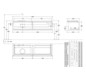 V&B Waschtischunterschrank Legato 160x38x50cm, Waschtisch links, mit LED-Beleuchtung, Stone Oak