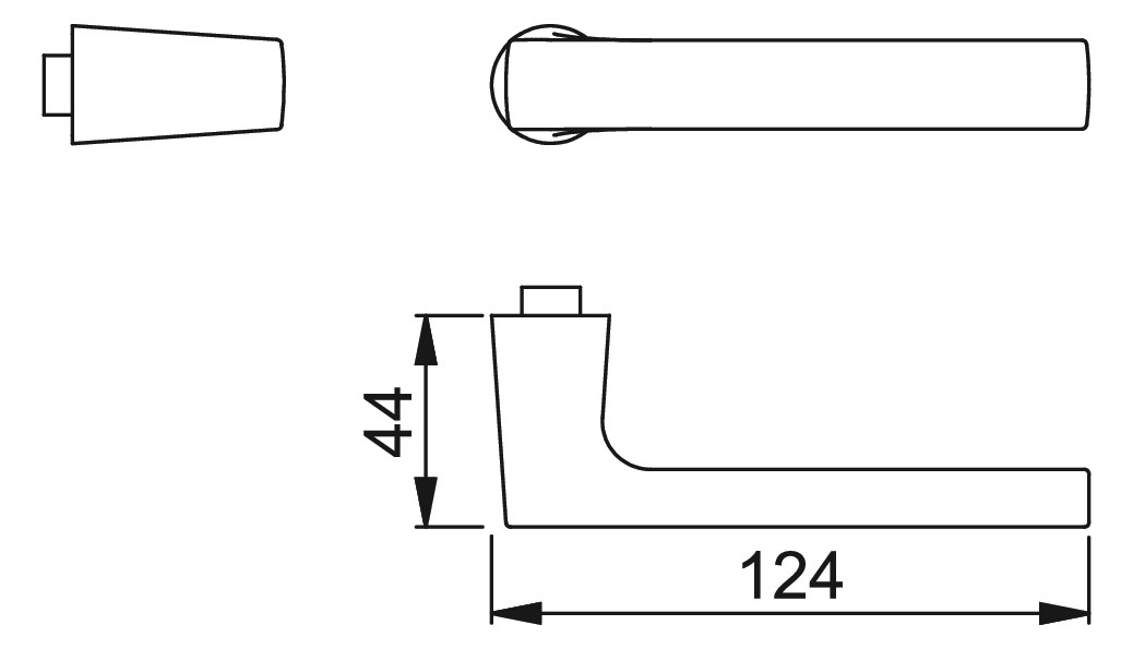 Bild HOPPE Drückerlochteil Dallas M1643, 8mm, DIN Links-Rechts, kupferfarben satiniert-Resista®-1