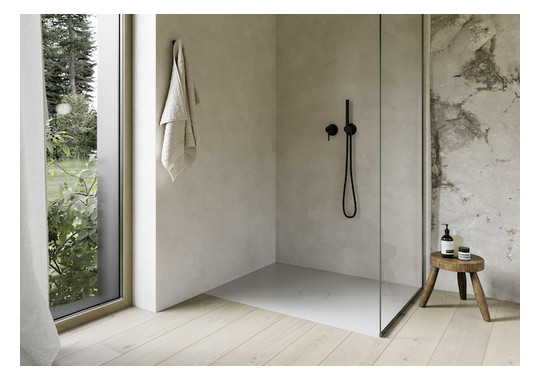 Bette Duschfliese Antirutsch Pro BetteAir 1400 x 1000 mm, silver, Rechteck, glasierter Titan-Stahl, mit Minimum-Täger