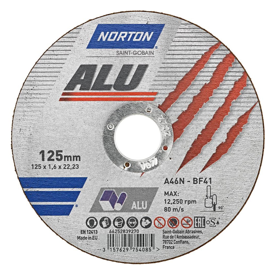 Bild Trennscheibe Alu gerade 125x1,6 mm - Norton-0