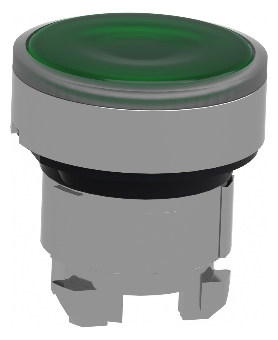 Drucktaster Front 1f gn bel.b Ø22,5mm rnd Geeignet für Beleuchtung IP66