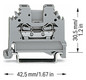 Reihenklemme 0,08-2,5qmm Serie 280 24A 1Etage 2kl gr Hutschiene TH35