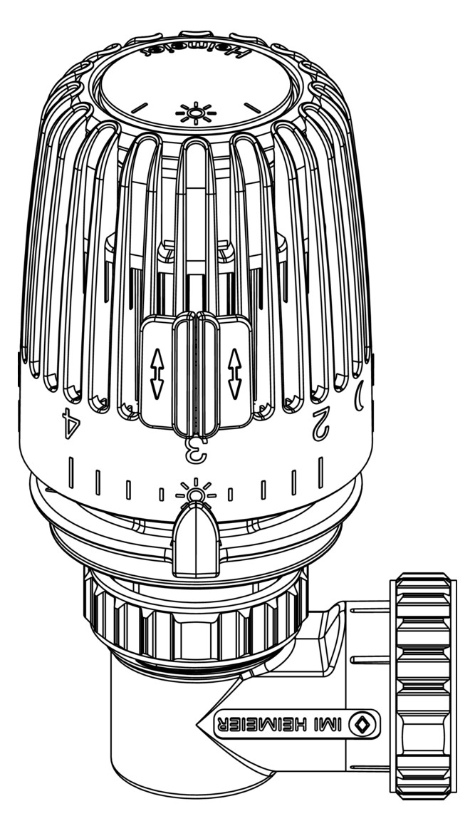 Heimeier Thermostat-Kopf Set WK M 30x1,5, Winkelform, für Ventilheizkörper, weiß