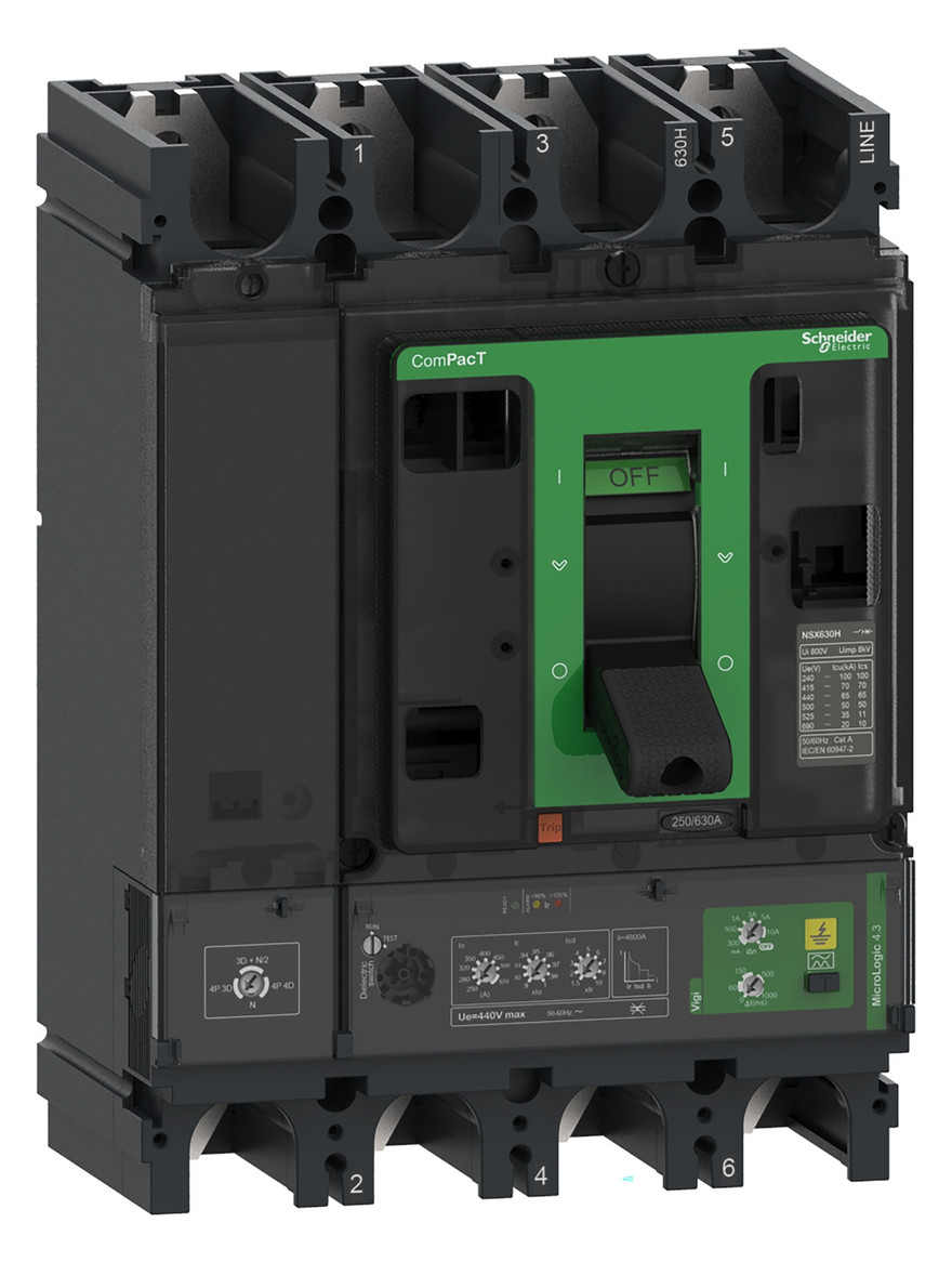 Leistungsschalter 400A 4p 144-400A/In m.UnterSpgsausl Motorantrieb optional