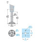 Standfuß mit Rohr ws 250mm Metall