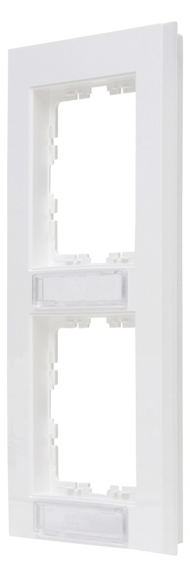 Rahmen 2f rws glz BSF Kst f.GEB-K Textfeld/Beschriftungsfläche Thermopl