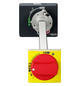 Handgriff rt m.Achse Mit Achse f.Leistungss