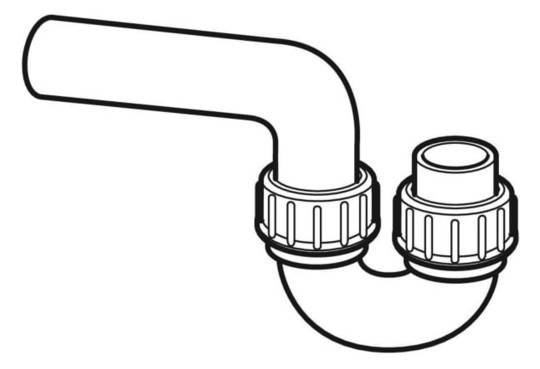 Geberit Rohrbogen-Geruchsverschluss PE DN 100, PE-HD