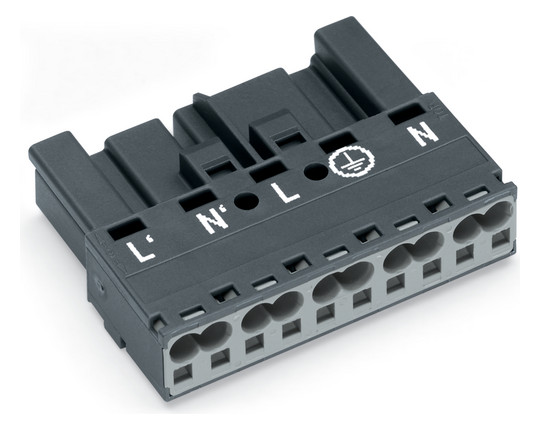 Steckverbinder Gebäude 5p Serie 770 25A Federzug 400V 4qmm 3 N PE 1