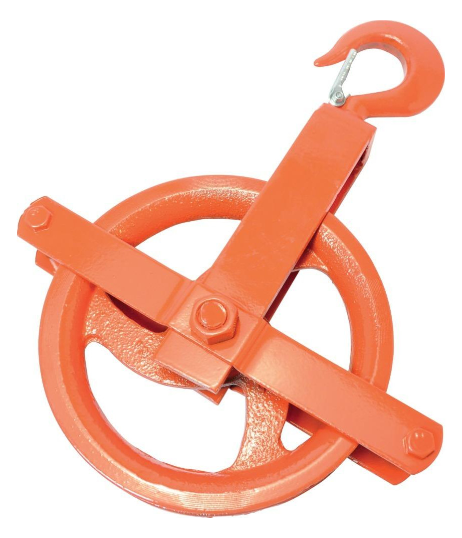 Bild Klobenrad Stahl rot-lack. für Seil-Ø b.25 ,0mm - PÖSAMO-0
